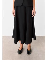 Whistles - Helena Linen Blend Skirt - Lyst