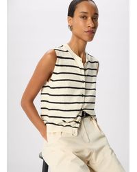 Whistles - Stripe Boucle Textured Tank - Lyst