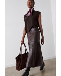 Whistles - Full Hem Leather Circle Skirt - Lyst