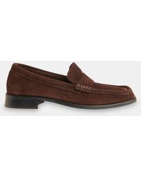 Whistles - Mora Suede Square Toe Loafer - Lyst