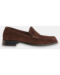Whistles - Mora Suede Square Toe Loafer - Lyst