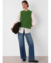 Whistles - Cotton Back Detail Ribbed Tank - Lyst