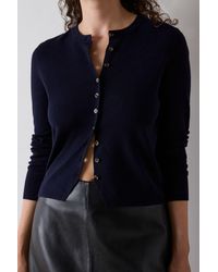 Whistles - Crew Neck Scarf Cardigan - Lyst
