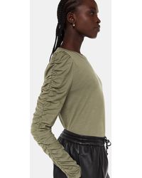 Whistles - Ruched Sleeve Top - Lyst