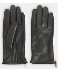 Whistles - Zip Leather Gloves - Lyst