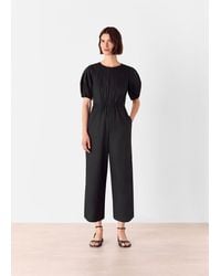 Whistles - Broderie Poplin Jumpsuit - Lyst