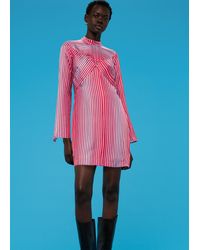 Whistles - Tangle Stripe Silk Mix Dress - Lyst
