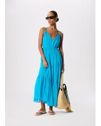 Whistles - Petite Cotton Maxi V Neck Sundress - Lyst