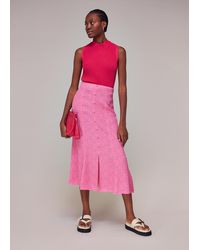 Whistles - Diagonal Fleck Button Skirt - Lyst