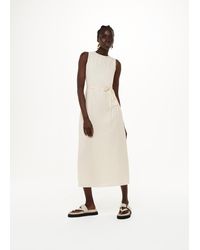 Whistles - Linen Blend Cut Out Back Dress - Lyst