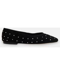 Whistles - Karina Suede Stud Ballet Pump - Lyst