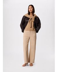 Whistles - Wide Leg Casual Cotton Trouser - Lyst