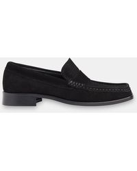Whistles - Mora Suede Square Toe Loafer - Lyst