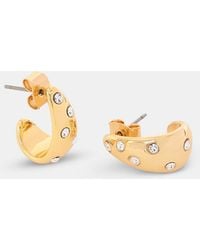 Whistles - Diamante Mini Curved Earring - Lyst