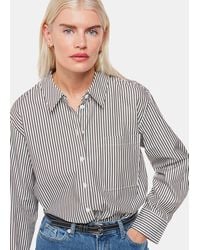 Whistles - Petite Stripe Relaxed Fit Shirt - Lyst