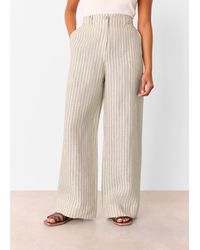 Whistles - Petite Linen Stripe Trouser - Lyst