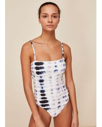 Whistles - Tie Dye Square Neck Swimsuit - Lyst