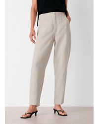 Whistles - Petite Linen Barrel Trouser - Lyst