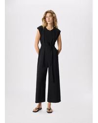Whistles - Button Detail Tie Jumpsuit - Lyst