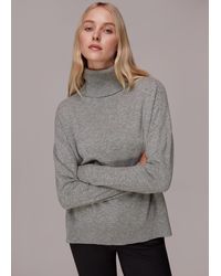 Whistles - Cashmere Roll Neck Jumper - Lyst