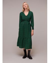Whistles - Diagonal Twist Midi Dress - Lyst
