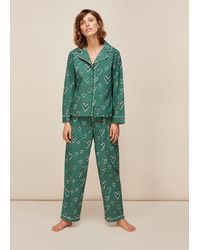 Whistles - Heart Print Cotton Pyjama Set - Lyst