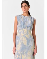 Whistles - Devore Swirl Velvet Midi Dress - Lyst