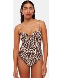 Whistles - Animal Printed Swimsuit - Lyst