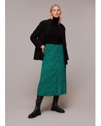 Whistles - Lava Spot Button Through Skirt - Lyst