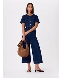 Whistles - Button Down Jumpsuit - Lyst