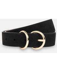 Whistles - Suede Double Ring Buckle Belt - Lyst