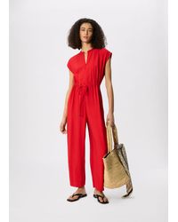 Whistles - Petite Sleeveless Drawstring Jumpsuit - Lyst
