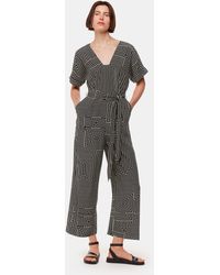 Whistles - Angled Stripe Jumpsuit - Lyst