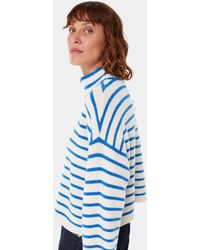 Whistles - Stripe Rib Detail Funnel Knit - Lyst