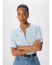 Whistles - Textured Cotton Frill Top - Lyst
