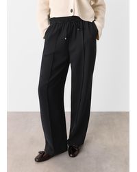 Whistles - Drawstring Waist Crepe Trouser - Lyst
