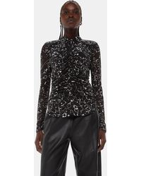 Whistles - Scribble Bouquet Ruched Top - Lyst