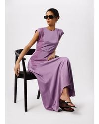 Whistles - Lace Insert Asymmetric Dress - Lyst