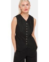 Whistles - Petite Lindsey Linen Blend Waistcoat - Lyst