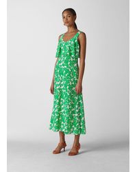 ditsy blossom midi shirt dress