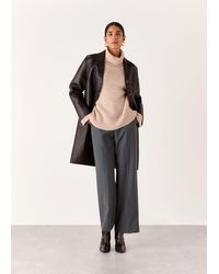 Whistles - Isla Pinstripe Wool Trouser - Lyst