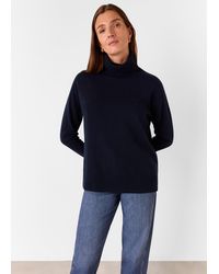 Whistles - Cashmere Roll Neck Jumper - Lyst