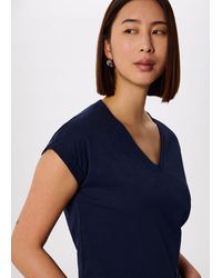 Whistles - Willa V-neck Cap Sleeve Tee - Lyst