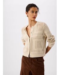 Whistles - Crochet Detail Cardigan - Lyst