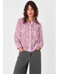 Whistles - Leopard Pleat Detail Shirt - Lyst