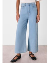 Whistles - Wide Leg Cropped Jean - Lyst
