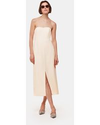 Whistles - Bandeau Linen Blend Dress - Lyst