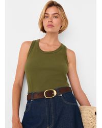 Whistles - Ultimate Ribbed Scoop Vest - Lyst