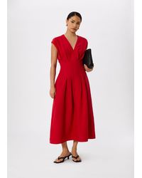 Whistles - Petite Panel Linen Blend Dress - Lyst