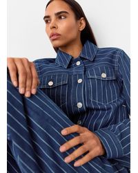 Whistles - Pinstripe Denim Jacket - Lyst